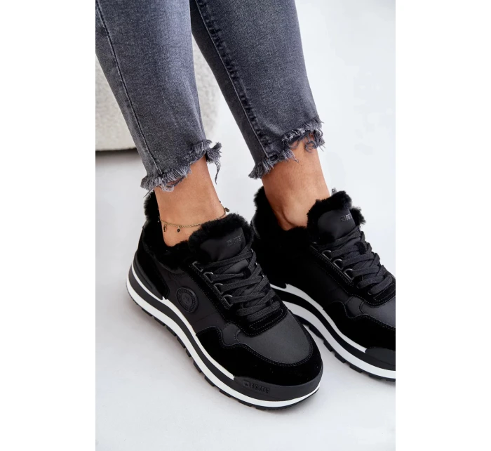 Dámské Zateplené Tenisky Na Platformě Big Star Černé
