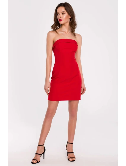 Dámské šaty K131 Červená - Makover