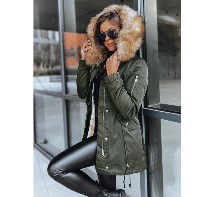 Dámská zimní bunda parka GARNET zelená FashionStreet TY3945