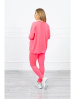 Sada s oversize halenkou růžová neonová Sada s oversize halenkou růžová neonová
