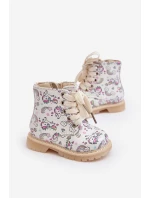 Dětské Boty S Zipem Bežové model 21634754 - Boto
