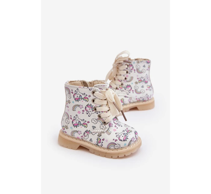 Dětské Boty S Zipem Bežové model 21634754 - Boto