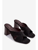 Dámské sandály na podpatku Černé model 21951362 - Boto