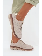 Kožené semišové dámské tenisky s otvory Sergio Leone SP-002 světle hnědé Kožené semišové dámské tenisky s otvory Sergio Leone SP-002 světle hnědé