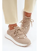 Kožené semišové dámské tenisky model 22069532 - EVENTO Kožené semišové dámské tenisky model 22069532 - EVENTO