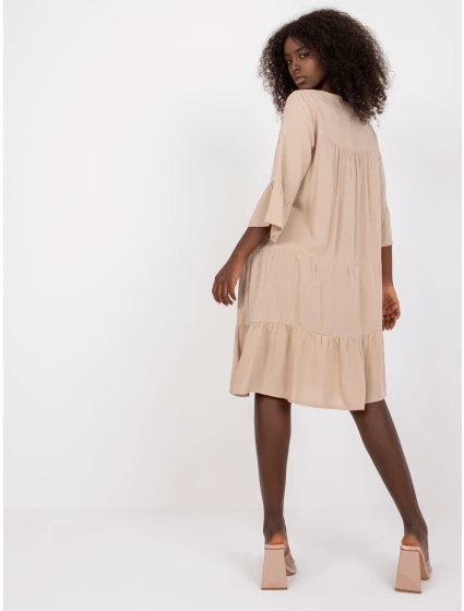 Dámské šaty-D73761M30214A2-béžové