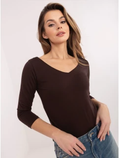 Bluzka RV BZ model 22020748 ciemny brązowy - FPrice