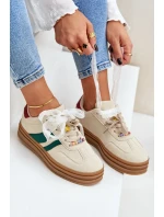 Sneakersy Damskie Z Przypinkami Beżowe Jariana Sneakersy Damskie Z Przypinkami Beżowe Jariana