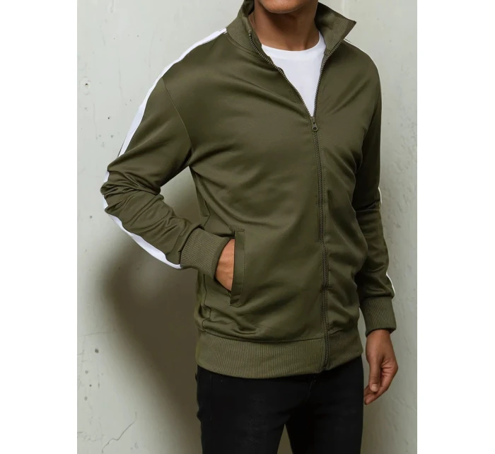 Pánská rozepínací zelená mikina Dstreet model 21967975 - FashionStreet