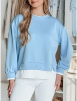 Dámská oversize mikina LUZZIO modrá FashionStreet BY1382 Dámská oversize mikina LUZZIO modrá FashionStreet BY1382