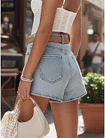 Dámské džínové šortky SPARKLOVE blue FashionStreet SY0474 Dámské džínové šortky SPARKLOVE blue FashionStreet SY0474