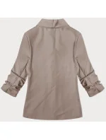 Tenké sako v barvě mocca s nařasenými rukávy model 19749851 - MADE IN ITALY