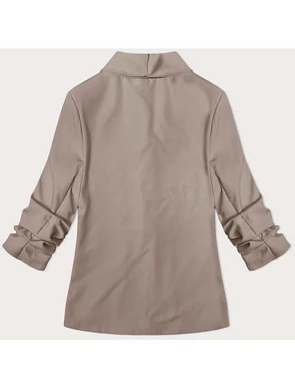 Tenké sako v barvě mocca s nařasenými rukávy model 19749851 - MADE IN ITALY