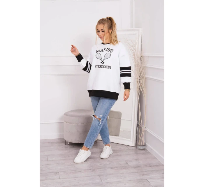 Zateplená mikina Malibu bílá+černá Zateplená mikina Malibu bílá+černá