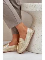Dámské espadrilky s  na ploché podrážce zlaté model 21683655 - Boto