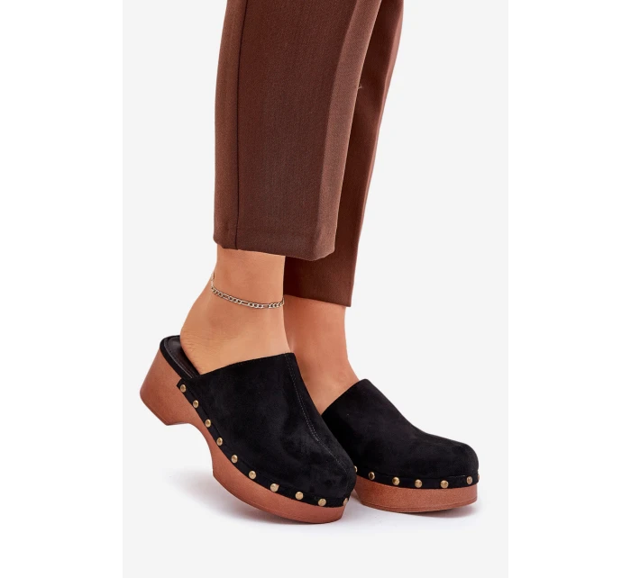 Klapky Dámské S Eko Semišové Černé model 21687916 - Boto Klapky Dámské S Eko Semišové Černé model 21687916 - Boto