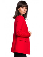 model 15099636 Bavlněné otevřené sako červené - BeWear