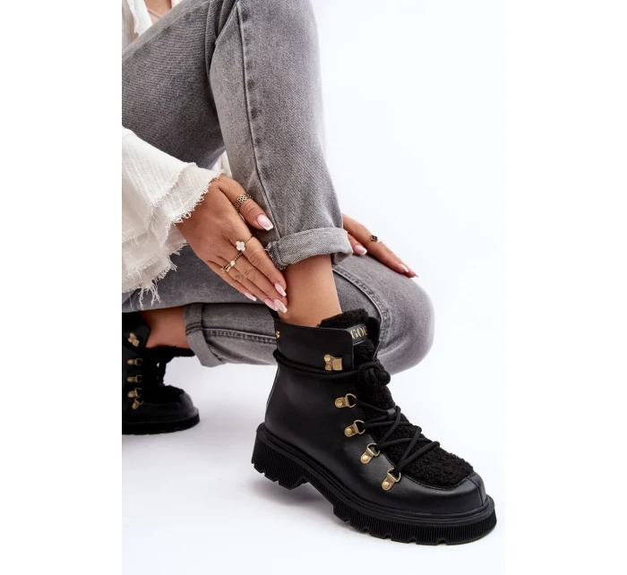 Kožené dámské boty Trapper GOE Black