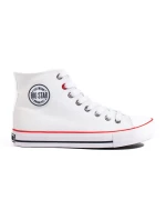 Stylové bílé tenisky dámské bez podpatku Stylové bílé tenisky dámské bez podpatku