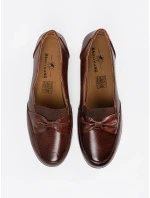 Módní  polobotky hnědé dámské na klínku