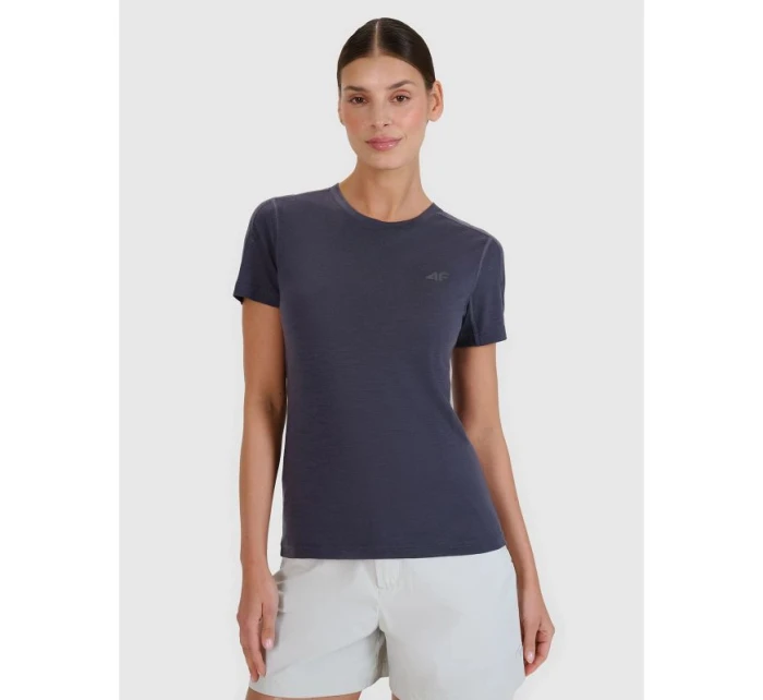 Dámské trekingové tričko z Merino vlny model 21434475 - 4F Dámské trekingové tričko z Merino vlny model 21434475 - 4F