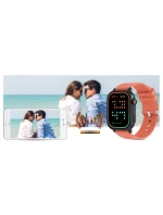 Chytré hodinky Gravity GT15-3 Červený silikonový řemínek + černý náramek