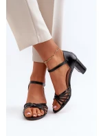Dámské sandály na podpatku černé Pyrrette