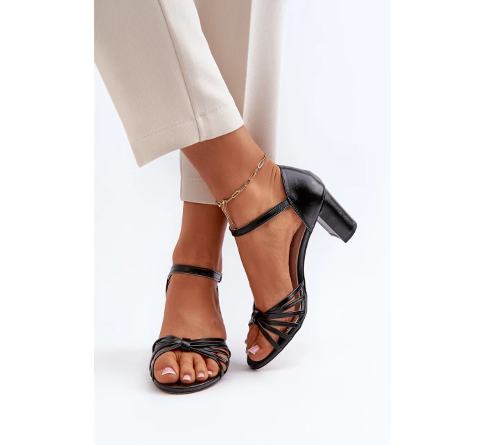 Dámské sandály na podpatku černé Pyrrette