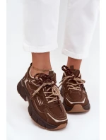 Dámské sportovní tenisky s šněrováním čokoládové model 21710174 - Boto Dámské sportovní tenisky s šněrováním čokoládové model 21710174 - Boto