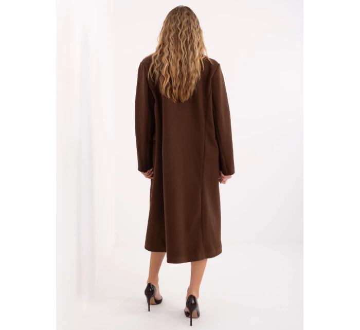 Płaszcz IT PL model 21755231 ciemny brązowy - FPrice Płaszcz IT PL model 21755231 ciemny brązowy - FPrice