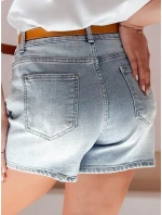 Dámské džínové šortky s páskem  modré model 21987541 - Dstreet