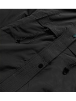 Černo-stříbrná oboustranná dámská zimní bunda (M-136)