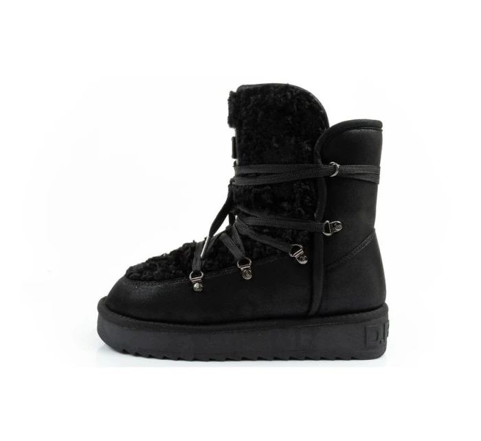 D.Franklin dámské sněhové boty zimní módní kožešina zateplené černé vysoké dámské