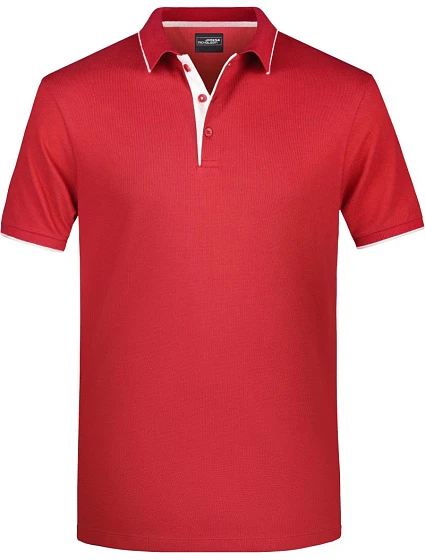 Daiber JN 728 Pánské piqué polo s kontrastní légou 02.0728 red/white Daiber JN 728 Pánské piqué polo s kontrastní légou 02.0728 red/white