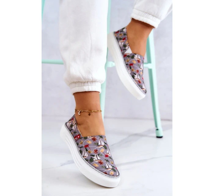 Dámské tenisky nazouvací Memory Foam Big Star model 21577194 šedé - Big Star Shoes