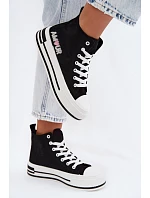 Dámské vysoké tenisky na platformě Černé model 22107450 - Boto Dámské vysoké tenisky na platformě Černé model 22107450 - Boto