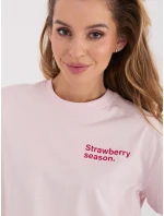 T shirt model 21798095 jasny różowy - FPrice T shirt model 21798095 jasny różowy - FPrice