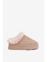 Dámské sněhule na platformě s kožíškem a dekorativním prošíváním – světle béžové Arelina Dámské sněhule na platformě s kožíškem a dekorativním prošíváním – světle béžové Arelina