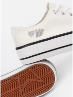 Praktické tenisky bílé dámské platforma Praktické tenisky bílé dámské platforma