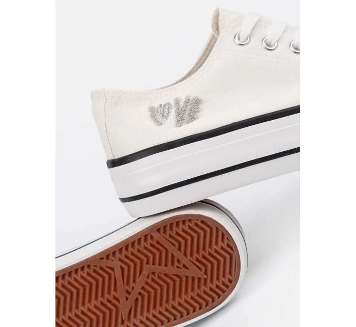 Praktické tenisky bílé dámské platforma Praktické tenisky bílé dámské platforma