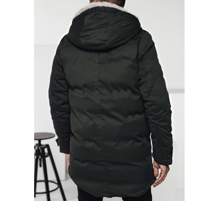 Pánská zimní bunda parka s kapucí zelená FashionStreet TX4963
