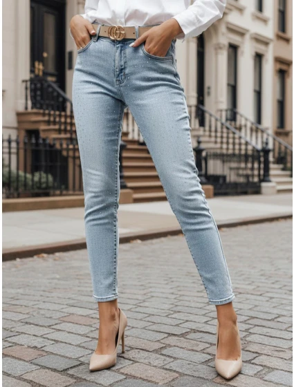 Dámské džínové kalhoty slim fit blue Dstreet model 21985543 - FashionStreet Dámské džínové kalhoty slim fit blue Dstreet model 21985543 - FashionStreet