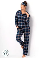 Pyžamo Key LNS 431 B25 long/r S-XL dámské rozepínací