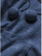 Tmavě modrá dámská plyšová mikina model 15512698 - J.STYLE Tmavě modrá dámská plyšová mikina model 15512698 - J.STYLE