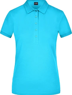 JN 709 Dámské elastické piqué polo model 22488570 turquoise - Daiber