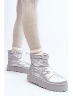 Dámské sněhule na masivní platformě stříbrné Fionia Dámské sněhule na masivní platformě stříbrné Fionia