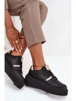 Dámské Sneakersy Na Platformě Big Star SS274360 Černé Dámské Sneakersy Na Platformě Big Star SS274360 Černé