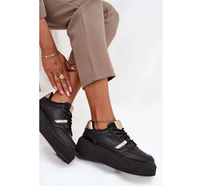 Dámské Sneakersy Na Platformě Big Star SS274360 Černé Dámské Sneakersy Na Platformě Big Star SS274360 Černé