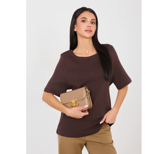 Tričko RV TS A1090.30 tmavě hnědé Tričko RV TS A1090.30 tmavě hnědé