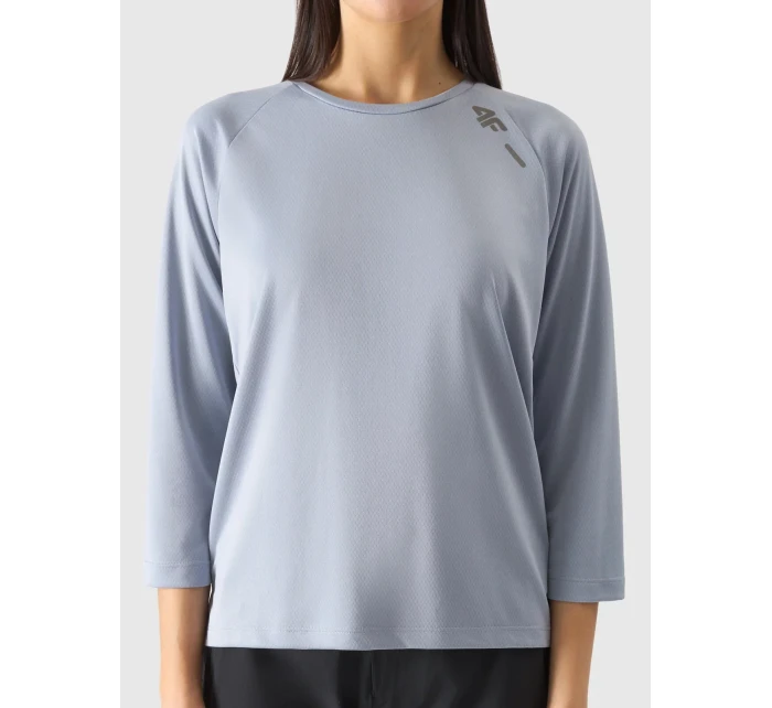 Dámské cyklistické rychleschnoucí tričko s dlouhými rukávy 4F - modré Dámské cyklistické rychleschnoucí tričko s dlouhými rukávy 4F - modré